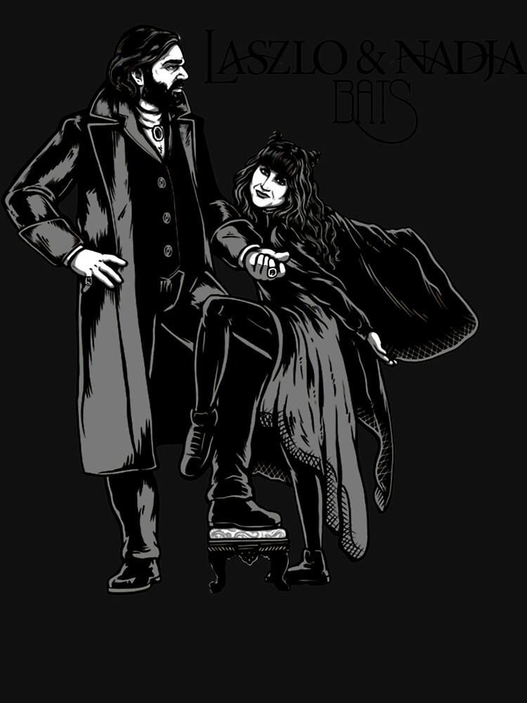 Aperçu 7 sur 7. T-shirt respirant avec l'œuvre Lazslo et Nadia BAT créée et vendue par NixonNewnham.