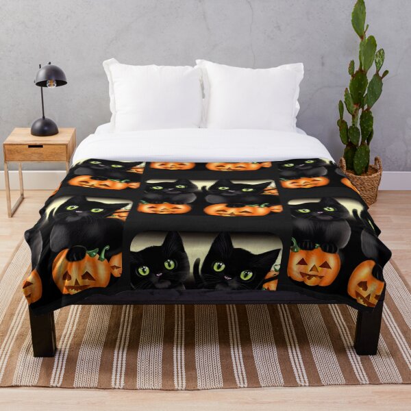 Item preview, Kitties and Jack-O-Lanterns designed and sold by 5849.