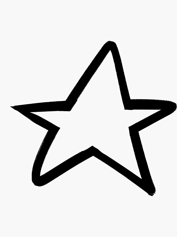 Outlined Star Sticker