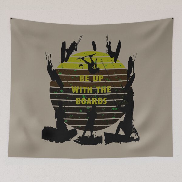 Item preview, Kitesurfers Be Up With The Boards Retro Style 6 designed and sold by taiche.
