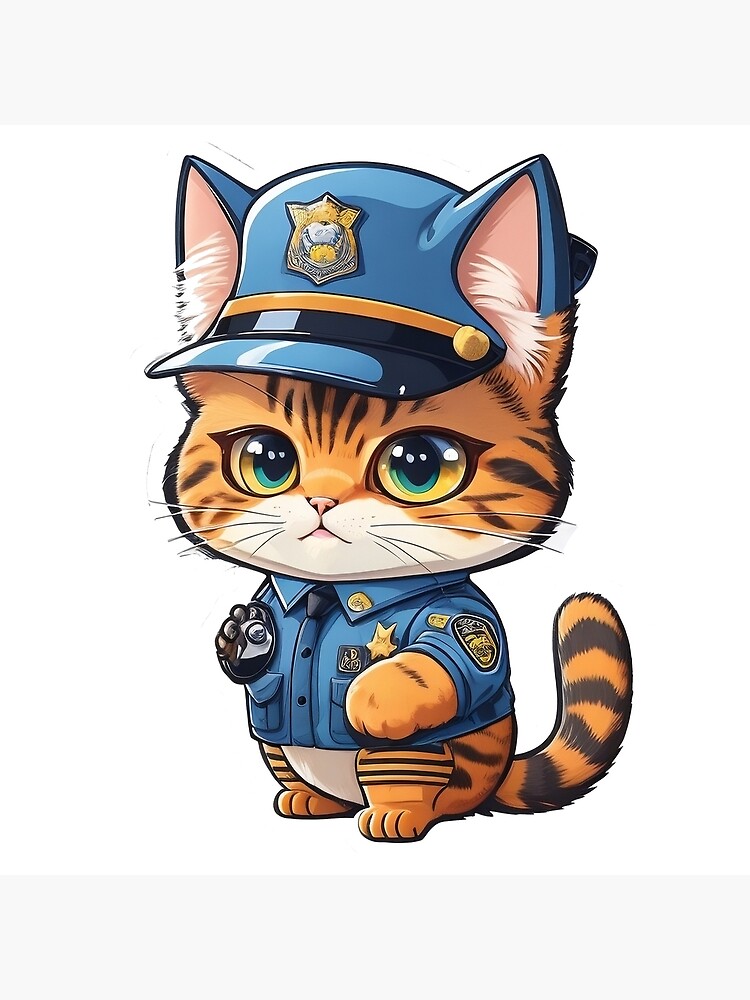 POLICE CAT  Kitten images, Cat posters, Cat art