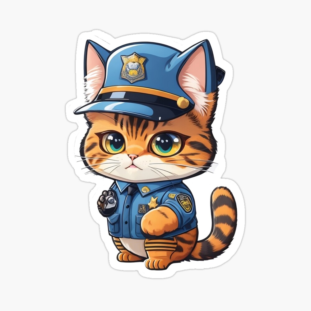 Cop Cat Poster for Sale by gantz19