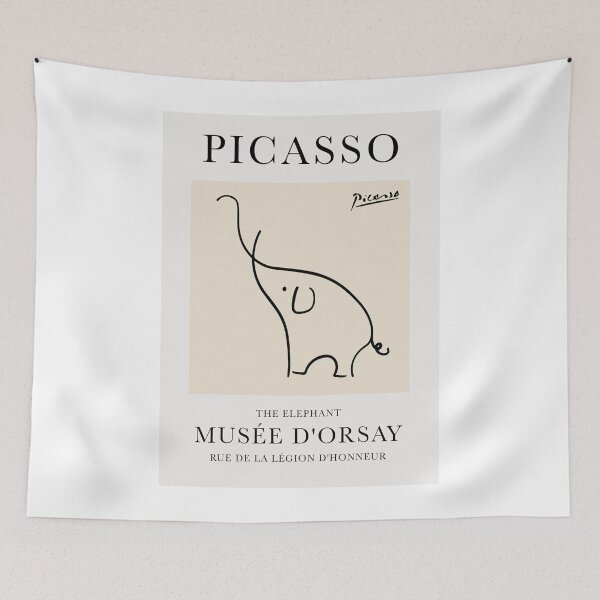 Item preview, Minimalist Art Line The Elephant Musee Dórsay Poster designed and sold by brothersalezz.