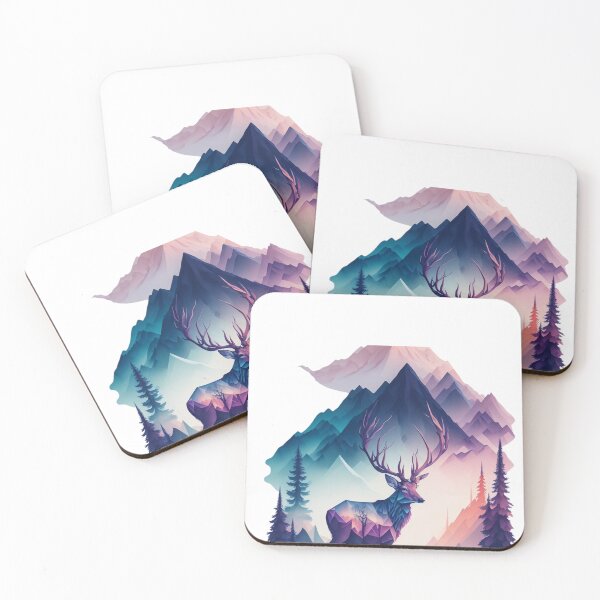 Item preview, Mystic Wilderness: Geometric Deer and Mountain Tribe Art designed and sold by irosh madushan.