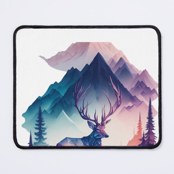 Item preview, Mystic Wilderness: Geometric Deer and Mountain Tribe Art designed and sold by irosh madushan.