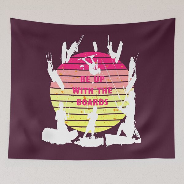 Item preview, Kitesurfers Be Up With The Boards Retro Style 9 designed and sold by taiche.
