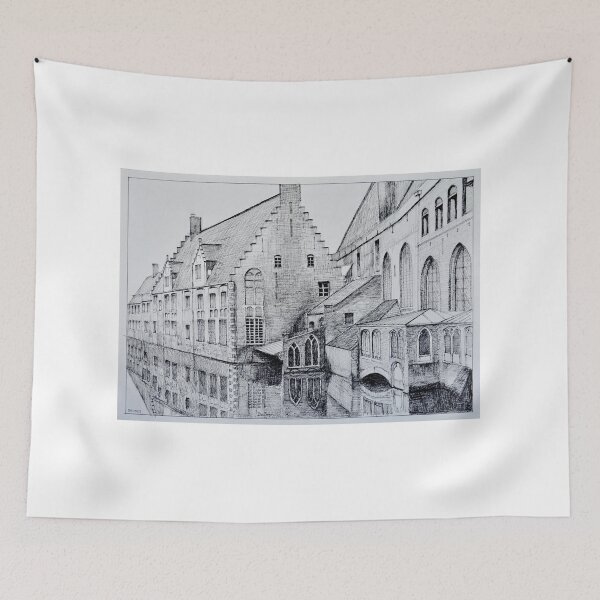 Item preview, Canal Scene in Bruges, Flanders designed and sold by Dai Wynn Fine Art.