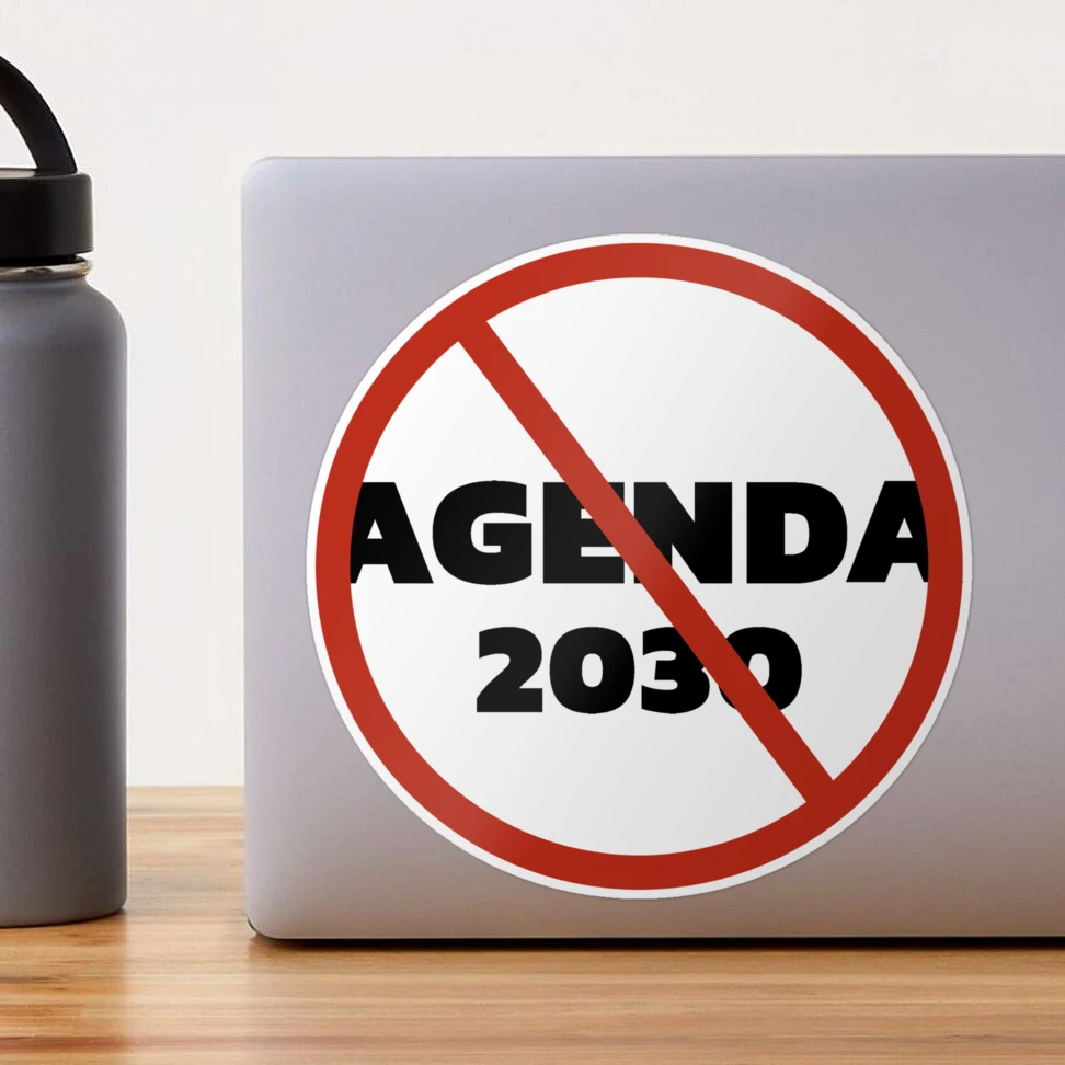 No Agenda 2030 Sticker for Sale by MarinaGorban