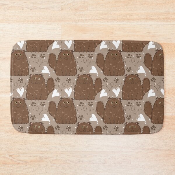 Item preview, Cute Chocolate Brown Persian Cat Longhair designed and sold by lulululupaint.