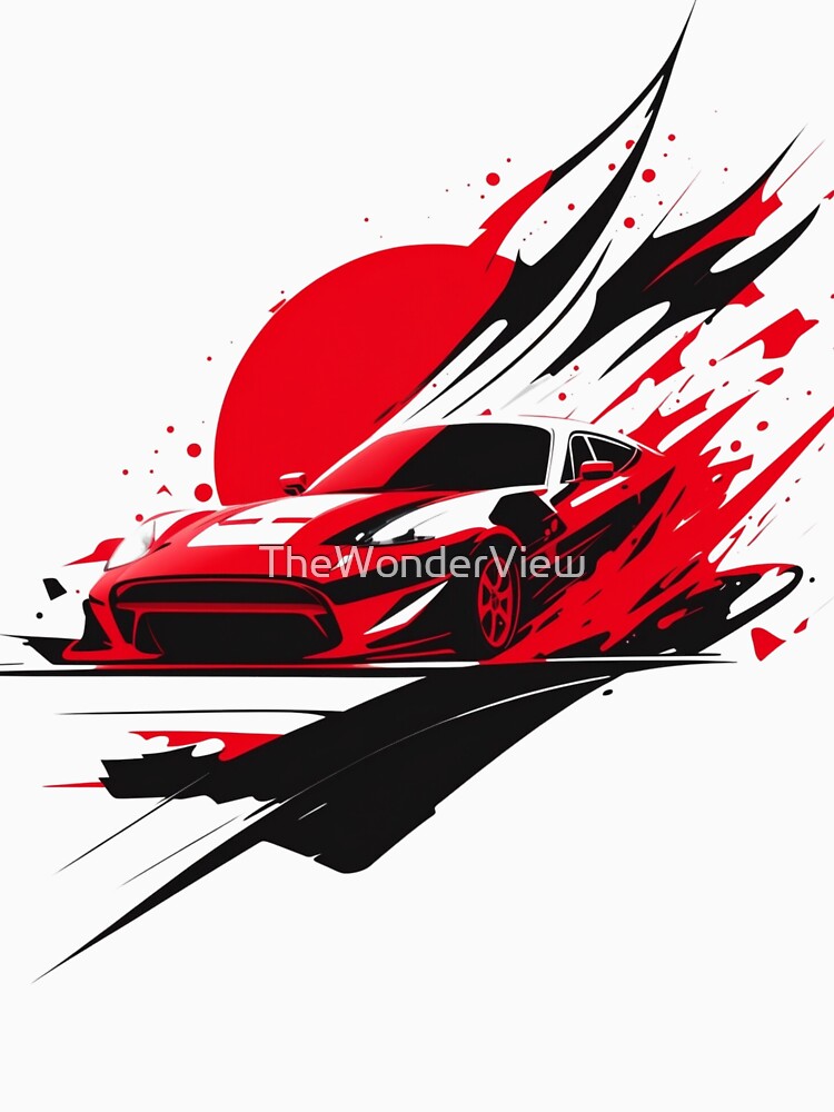 SpeedDemonsShop Get A Super Sports Car Graphic T-Shirt | Unisex Cotton Aesthetic Japanese Sports Car Fashion Tee | Super Soft Car Tee