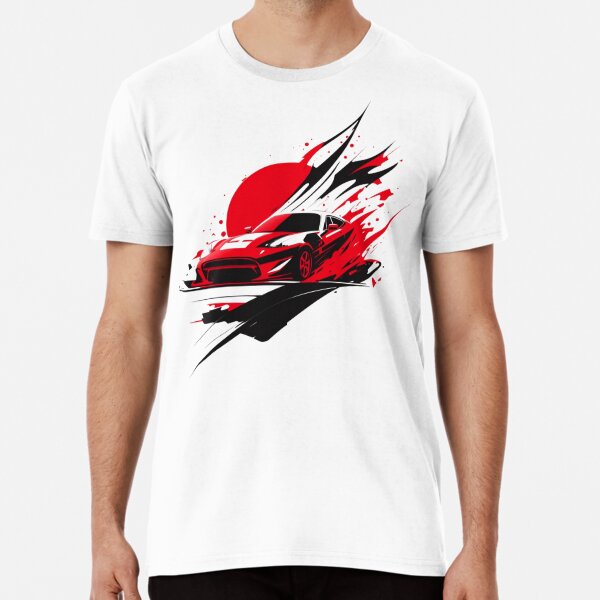 SpeedDemonsShop Get A Super Sports Car Graphic T-Shirt | Unisex Cotton Aesthetic Japanese Sports Car Fashion Tee | Super Soft Car Tee