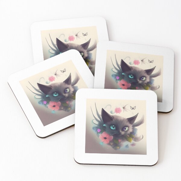 Item preview, Cute soft flowery cat designed and sold by MALebowskiAI.