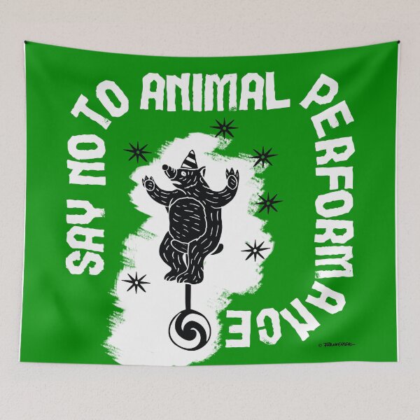 Item preview, Say NO to Animal Performance - Bear designed and sold by Hell-Prints.