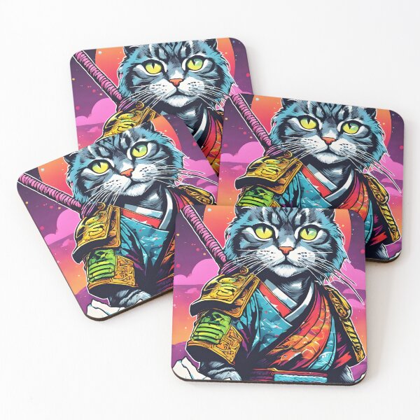 Item preview, japanese samurai fantasy cat designed and sold by defpoint.