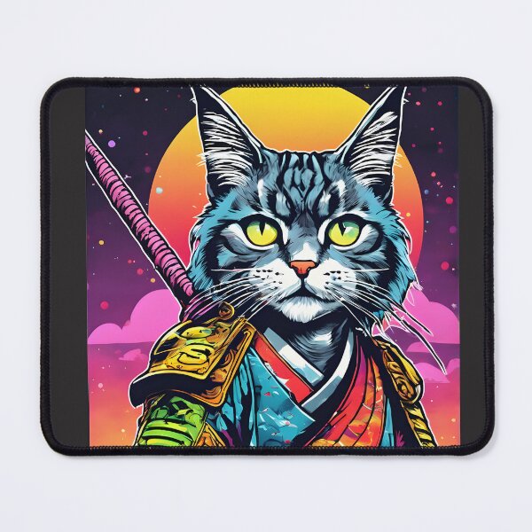 Item preview, japanese samurai fantasy cat designed and sold by defpoint.