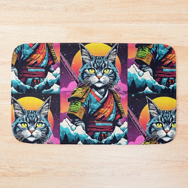 Item preview, japanese samurai fantasy cat designed and sold by defpoint.