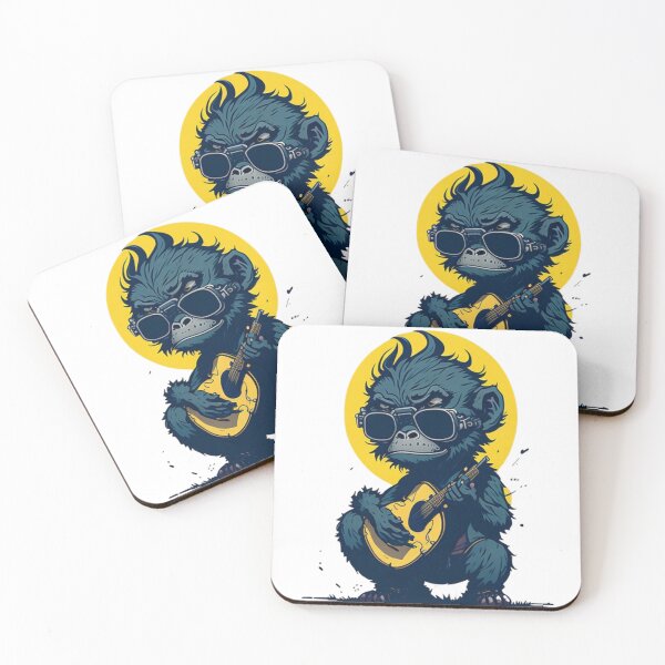 Item preview, Groovy Gorilla Jam: Guitar-Playing Gorillas Art designed and sold by irosh madushan.