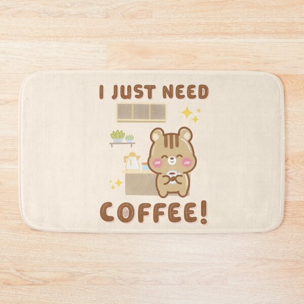 Item preview, Cute Kawaii Chipmunk I JUST NEED COFFEE designed and sold by cutecozynook.