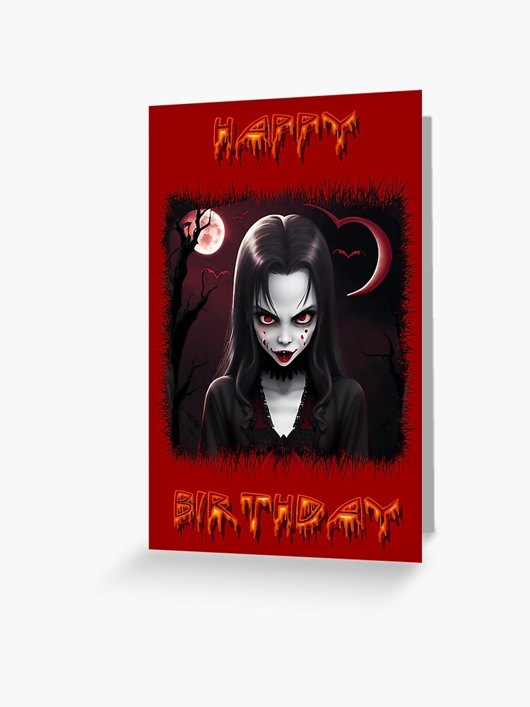 Thumbnail 1 of 2, Greeting Card, Happy Birthday designed and sold by GothCardz.