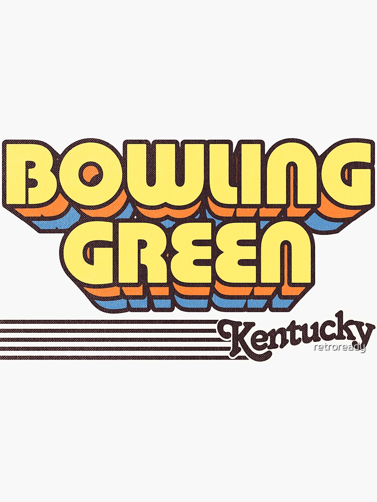 "Bowling Green, Kentucky Retro Stripes" Sticker for Sale by