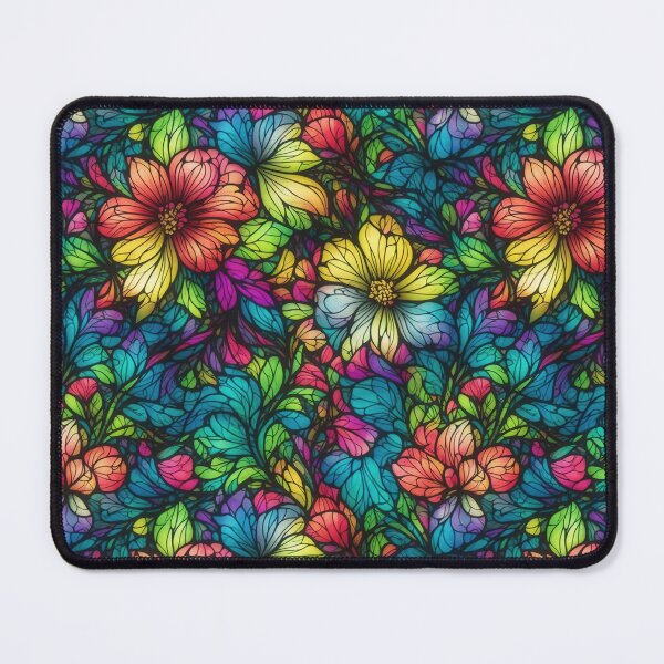 Item preview, Floral pattern, intricate stained glass designs designed and sold by CoolPixels.