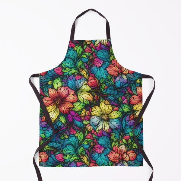 Item preview, Floral pattern, intricate stained glass designs designed and sold by CoolPixels.