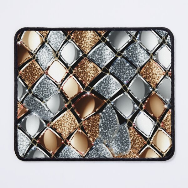 Item preview, Colorful fantasy pattern blue gold copper black ornaments metallic scales designed and sold by G-M-Designs.