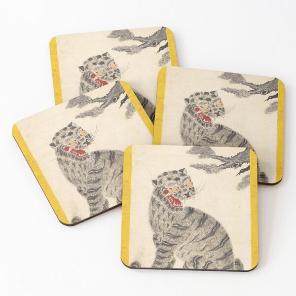 Item preview, Tiger art Korean art Tiger folk art Korean traditional painting Vintage Wall art Asian art designed and sold by allpalgo.