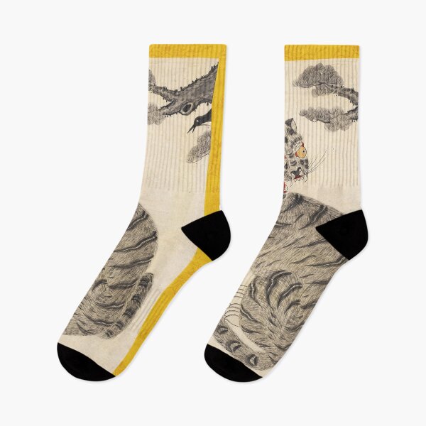 Item preview, Tiger art Korean art Tiger folk art Korean traditional painting Vintage Wall art Asian art designed and sold by allpalgo.