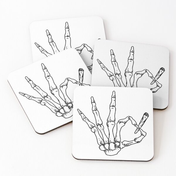Item preview, Skeleton Hand Holding A Joint (Minimal Version) designed and sold by DaFkApparel.