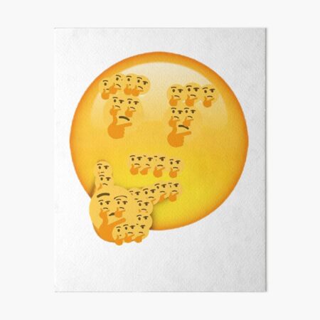 Thinking Face Emoji Funny Meme | Art Board Print