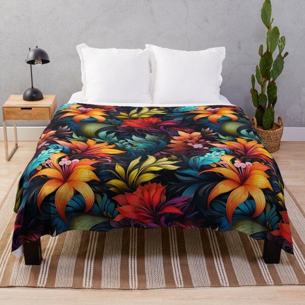Item preview, Tropical Technicolor Vibrant Floral Wonders designed and sold by NikkofTime.