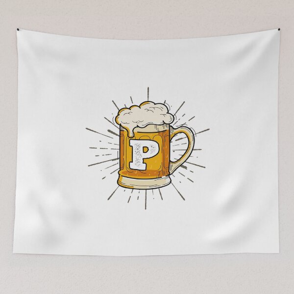 Item preview, Monogram P Frothy Cold Glass of Beer designed and sold by simplymonogram.