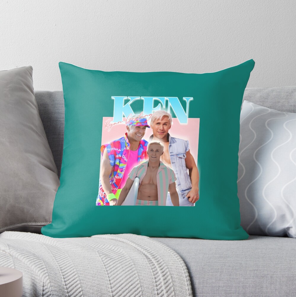 ryan gosling ken Throw Pillow for Sale by Flowerybliss