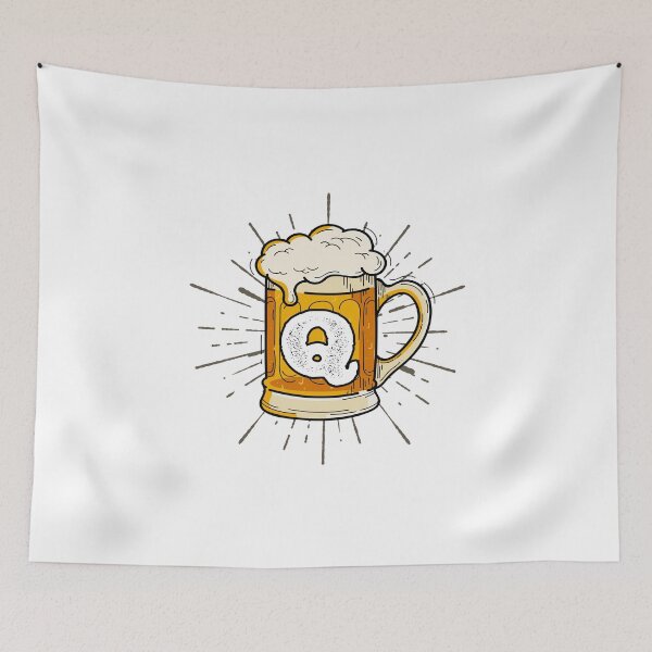 Item preview, Monogram Q Frothy Cold Glass of Beer designed and sold by simplymonogram.