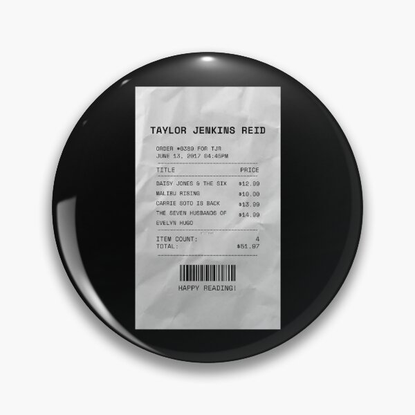 Item preview, Taylor Jenkins Reid books - bookstore receipt designed and sold by ShaundaWoznia.