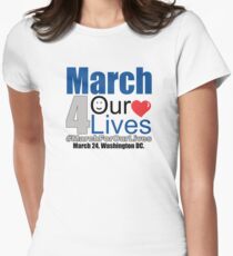 MARCH FOR OUR LIVES #MarchForOurLives Women's Fitted T-Shirt