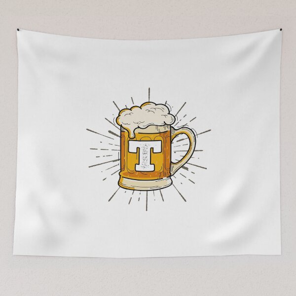 Item preview, Monogram T Frothy Cold Glass of Beer designed and sold by simplymonogram.