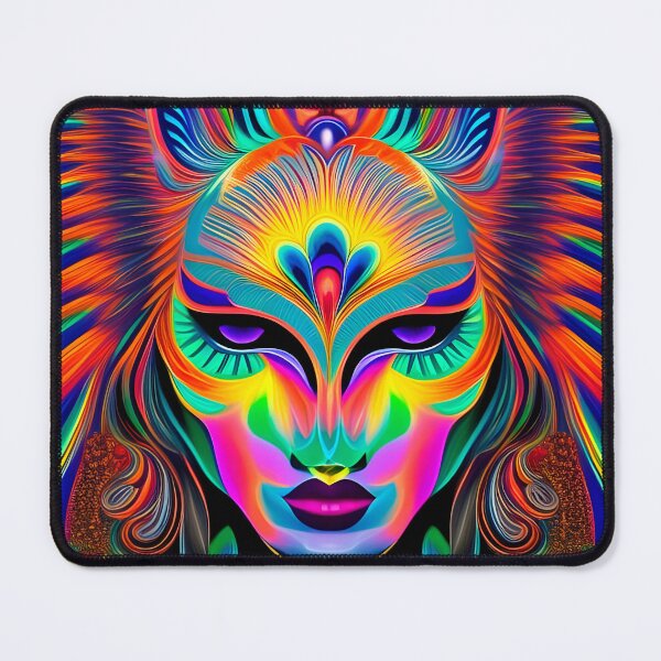 Item preview, Catgirl DMTfied (28) - Trippy Psychedelic Art designed and sold by TheThirdEye.