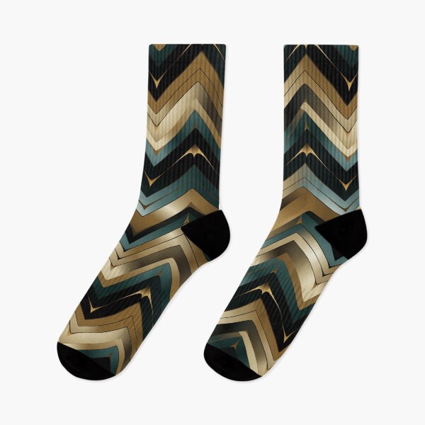 Item preview, Metallic Symphony: Captivating Zigzag Patterns designed and sold by NekoAviatrix.