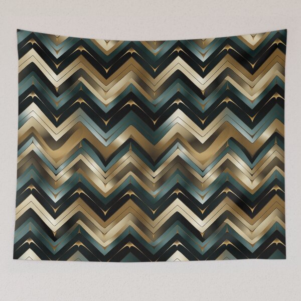 Item preview, Metallic Symphony: Captivating Zigzag Patterns designed and sold by NekoAviatrix.