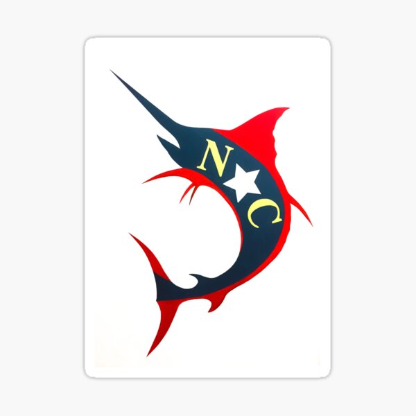 "NC Blue Marlin" Sticker by barryknauff | Redbubble