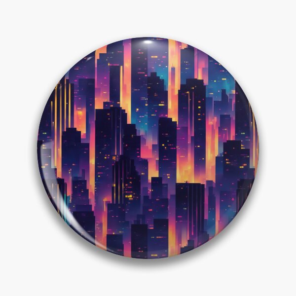 Item preview, Night cityscape, skyscrapers, dazzling lights designed and sold by CoolPixels.