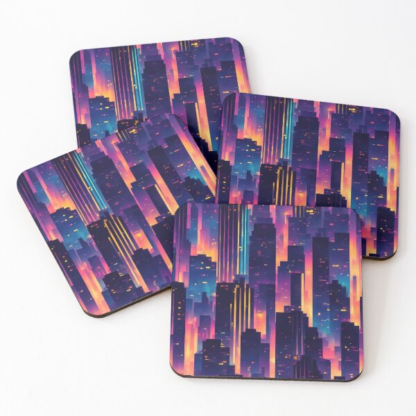 Item preview, Night cityscape, skyscrapers, dazzling lights designed and sold by CoolPixels.