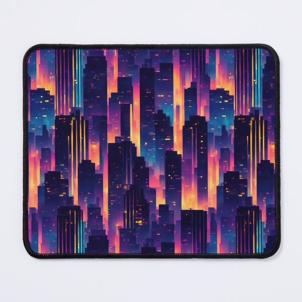 Item preview, Night cityscape, skyscrapers, dazzling lights designed and sold by CoolPixels.