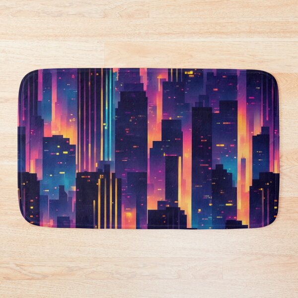 Item preview, Night cityscape, skyscrapers, dazzling lights designed and sold by CoolPixels.