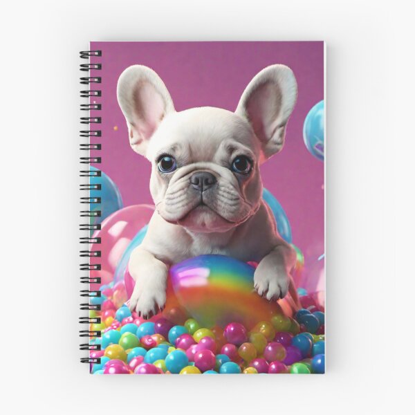 Item preview, Cute white french bulldog playing in a ball pit. designed and sold by DanielLau Creations.