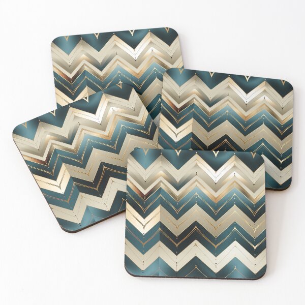 Item preview, Metallic Symphony: Captivating Zigzag Patterns designed and sold by NekoAviatrix.