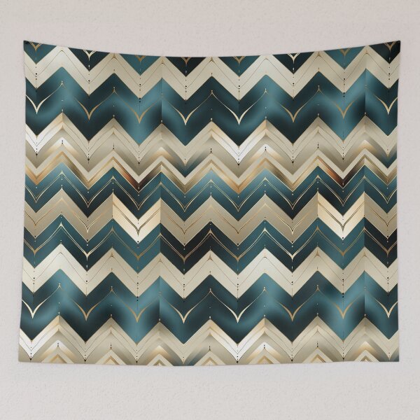 Item preview, Metallic Symphony: Captivating Zigzag Patterns designed and sold by NekoAviatrix.