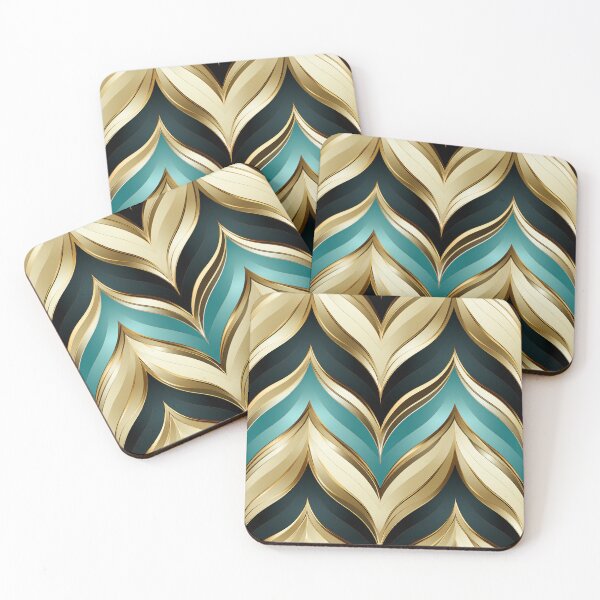 Item preview, Metallic Symphony: Captivating Zigzag Patterns designed and sold by NekoAviatrix.